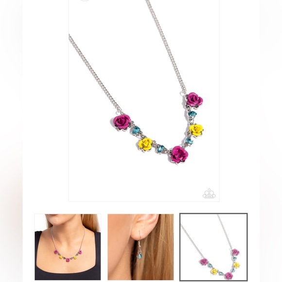 🌹🌺🌹 “STRIKE A ROSE” PINK NECKLACE WITH FREE EARRINGS ~ PAPARAZZI❗️ 🌹🌺🌹 - Picture 4 of 6